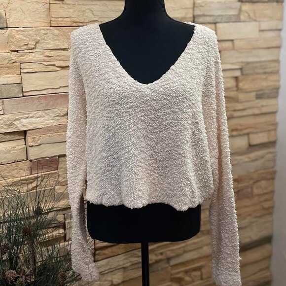 Free People Women's Popcorn Cropped Sweater - Picture 1 of 6